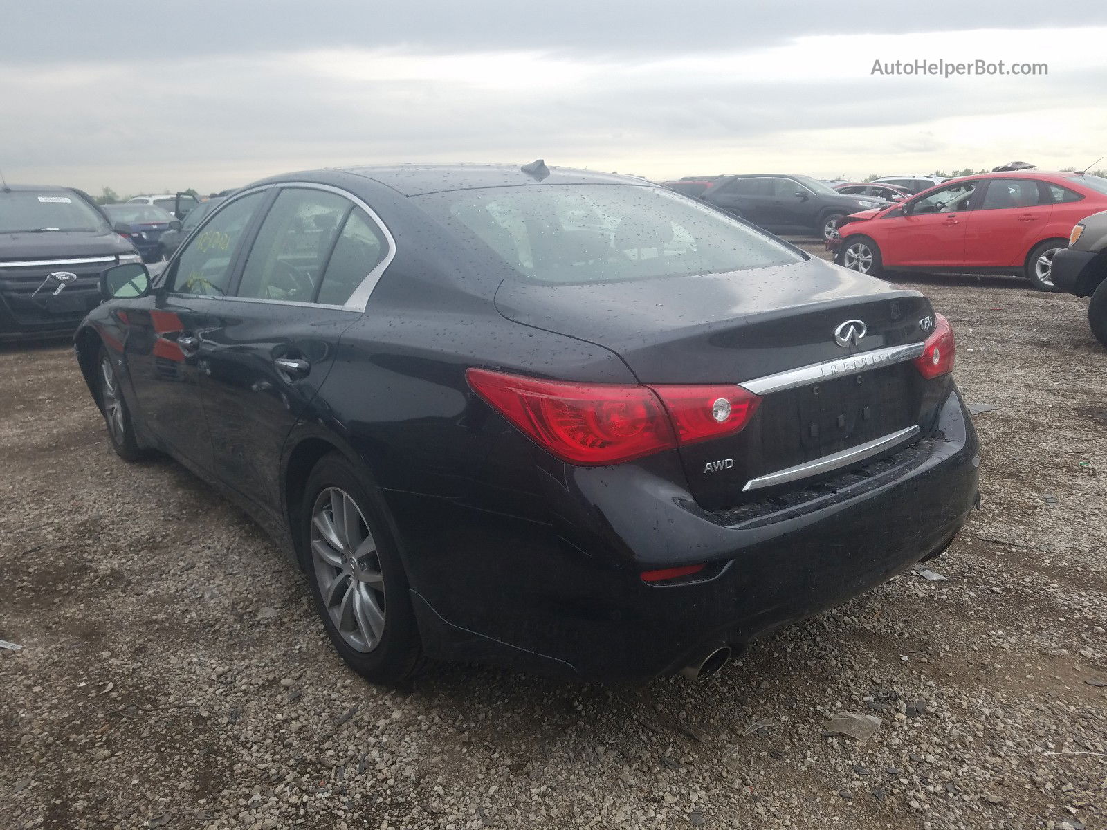 2015 Infiniti Q50 Base Black vin: JN1BV7AR3FM397076