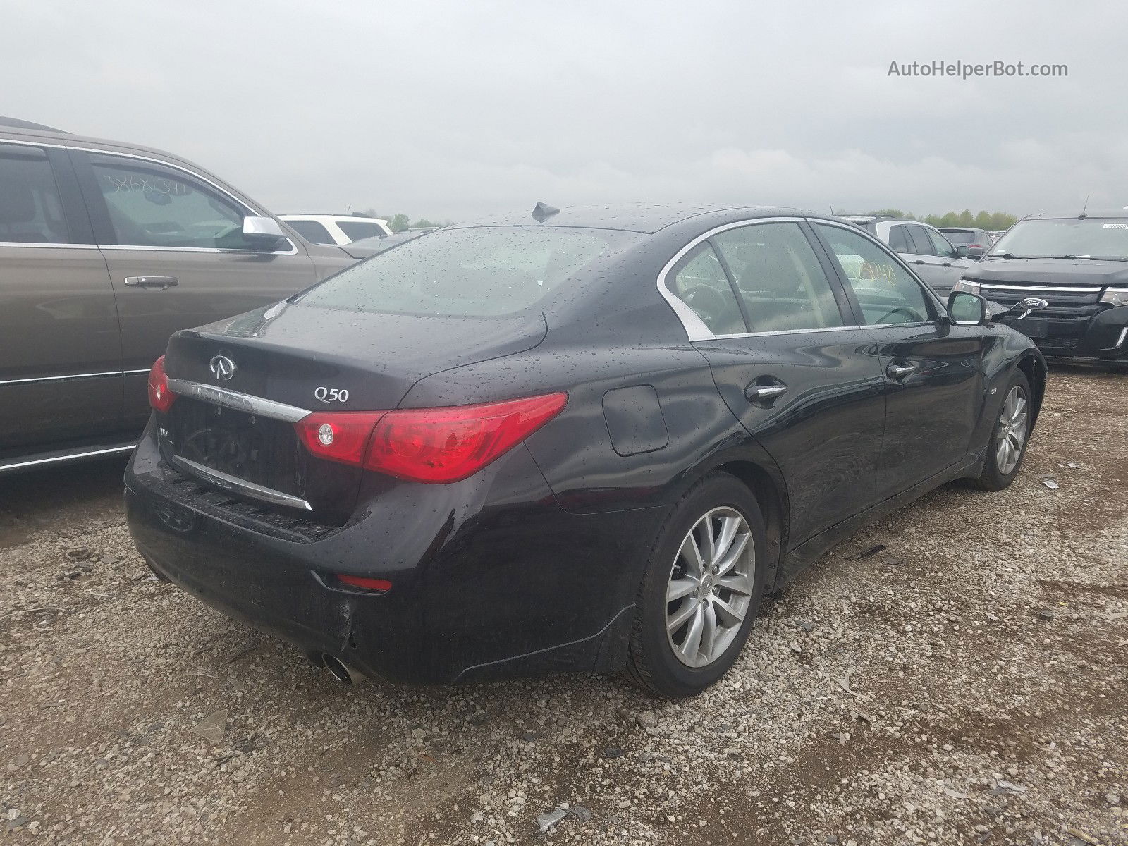 2015 Infiniti Q50 Base Black vin: JN1BV7AR3FM397076