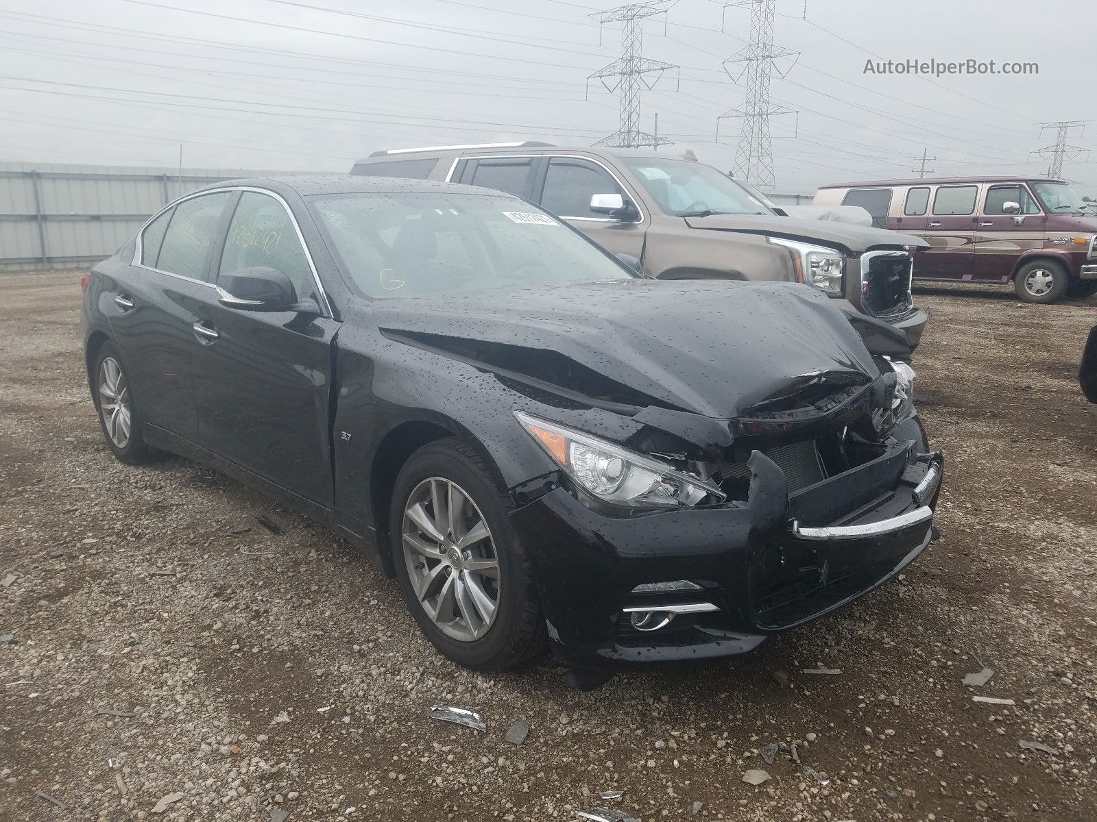 2015 Infiniti Q50 Base Black vin: JN1BV7AR3FM397076