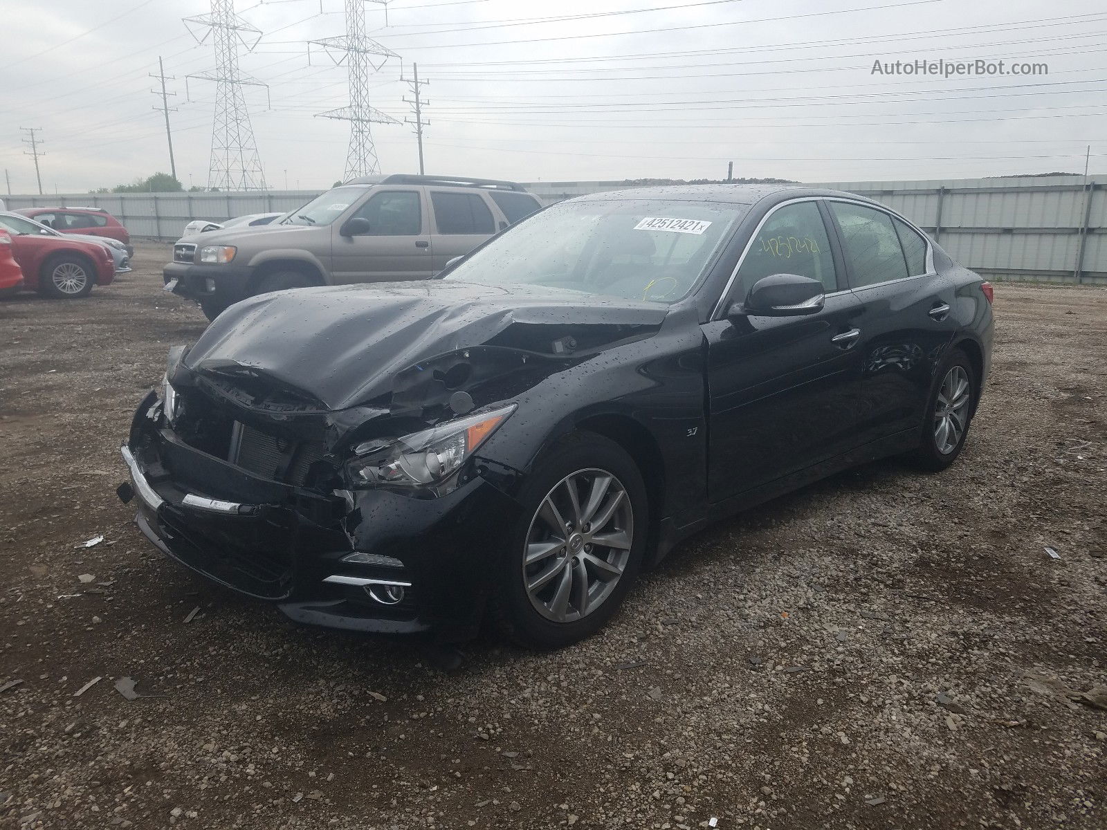 2015 Infiniti Q50 Base Black vin: JN1BV7AR3FM397076