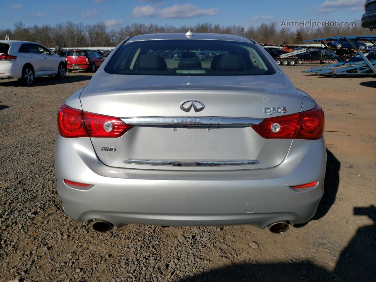 2015 Infiniti Q50 Base Silver vin: JN1BV7AR3FM399054