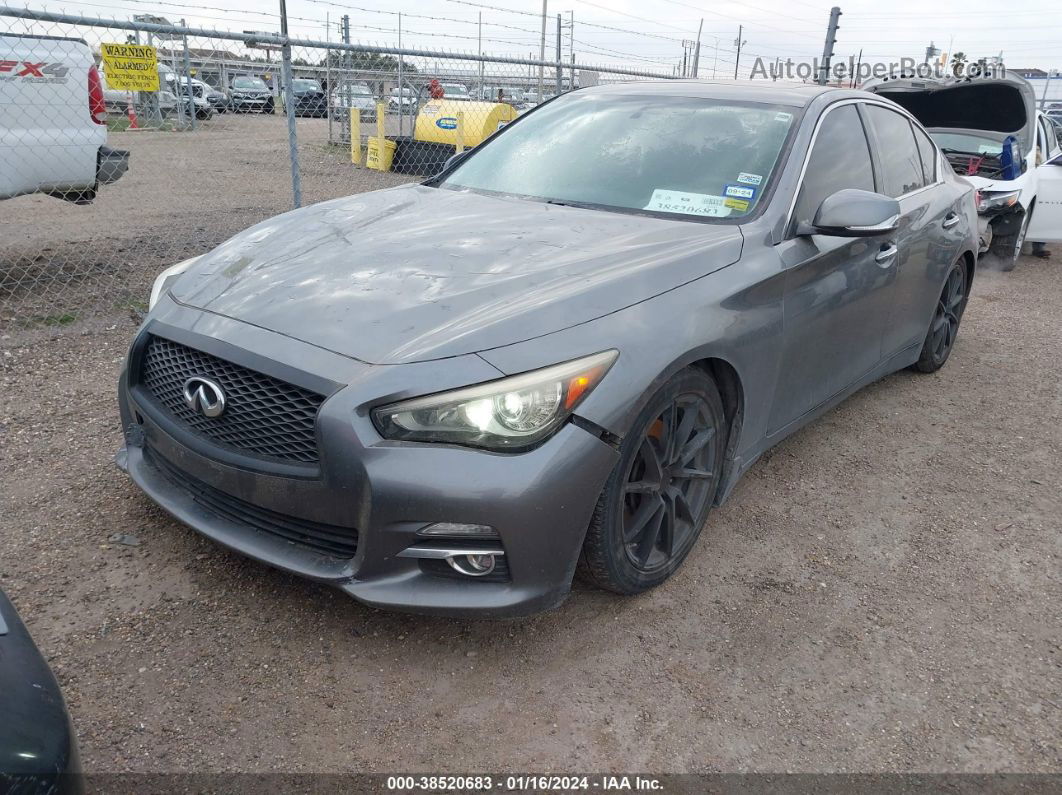 2015 Infiniti Q50 Premium Gray vin: JN1BV7AR3FM407928