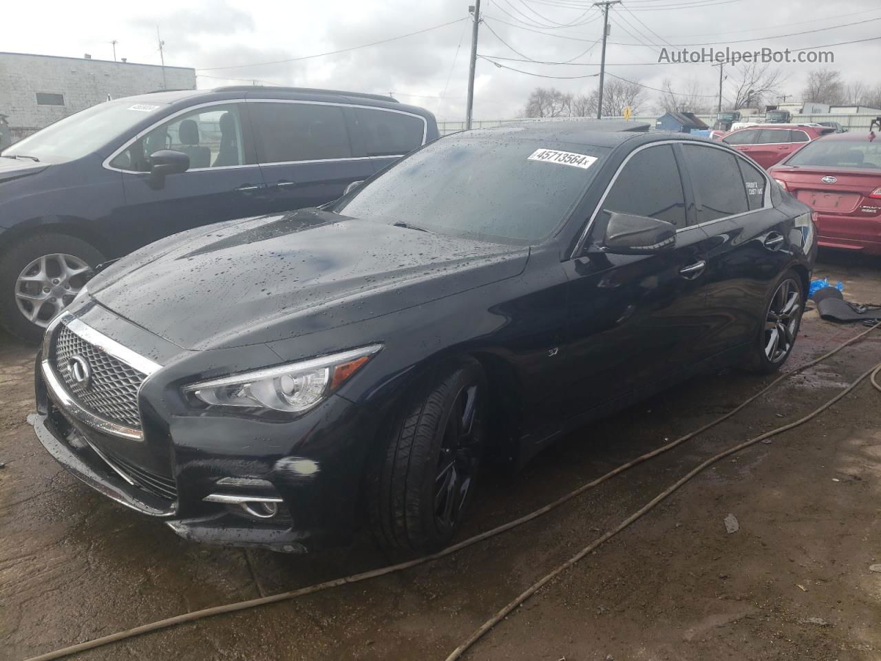 2015 Infiniti Q50 Base Black vin: JN1BV7AR3FM412577