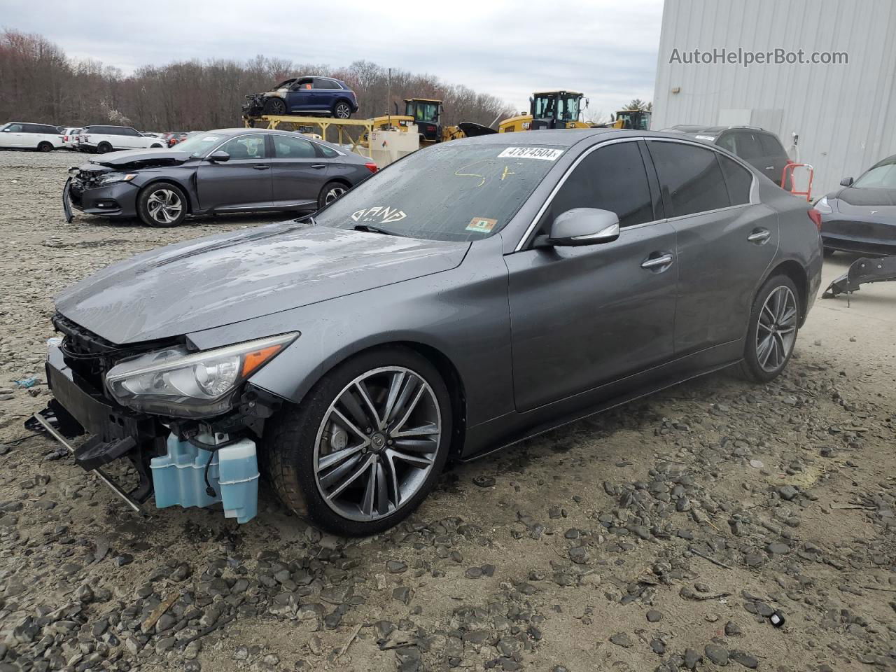 2015 Infiniti Q50 Base Gray vin: JN1BV7AR3FM422784