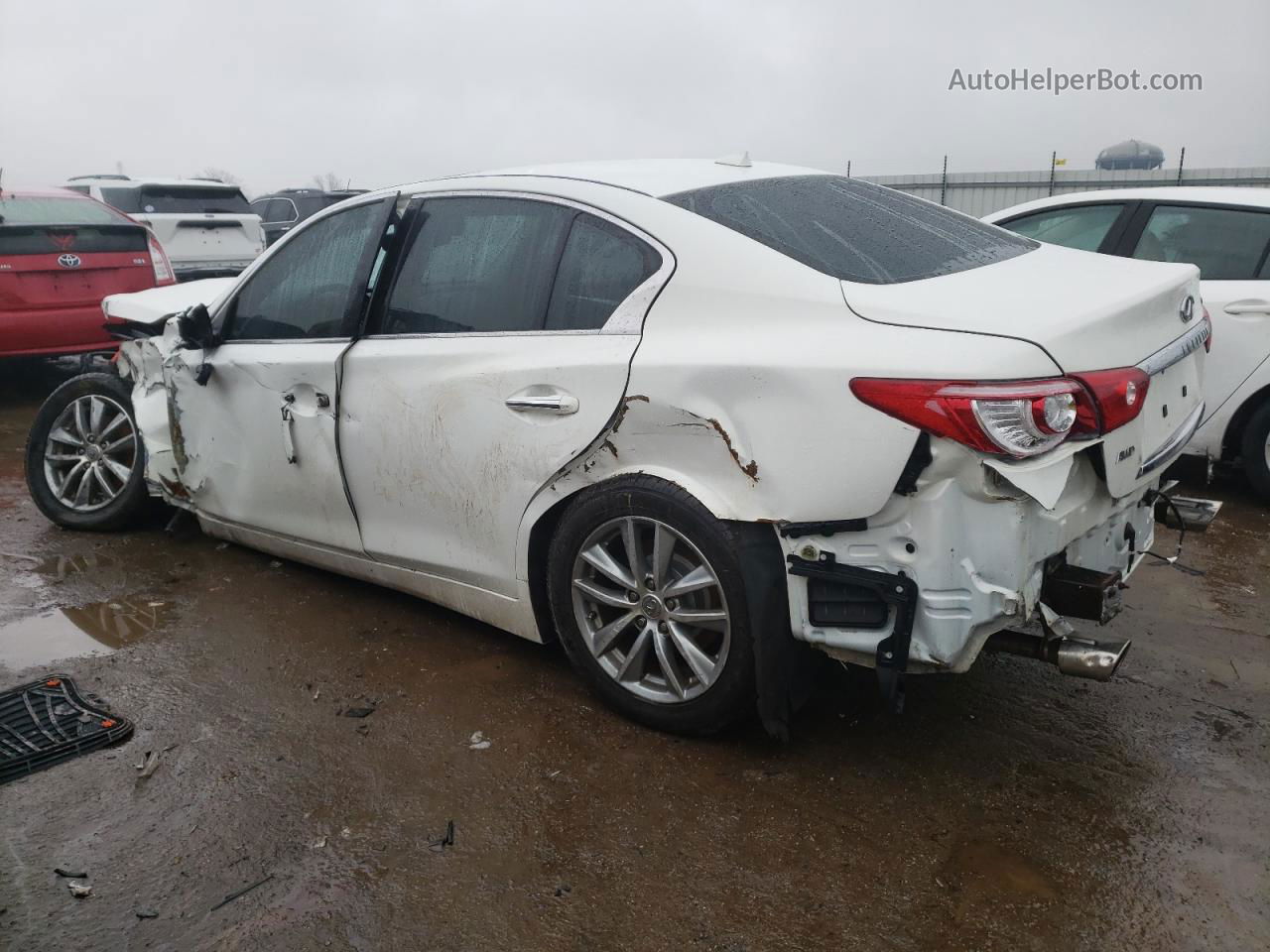 2014 Infiniti Q50 Base Белый vin: JN1BV7AR4EM688359