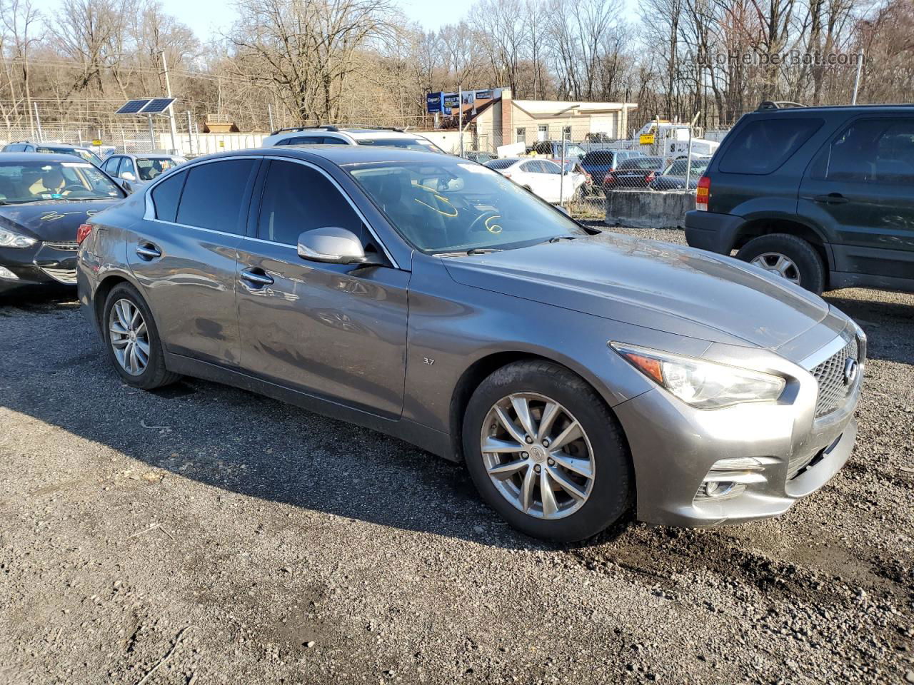 2014 Infiniti Q50 Base Gray vin: JN1BV7AR4EM689141