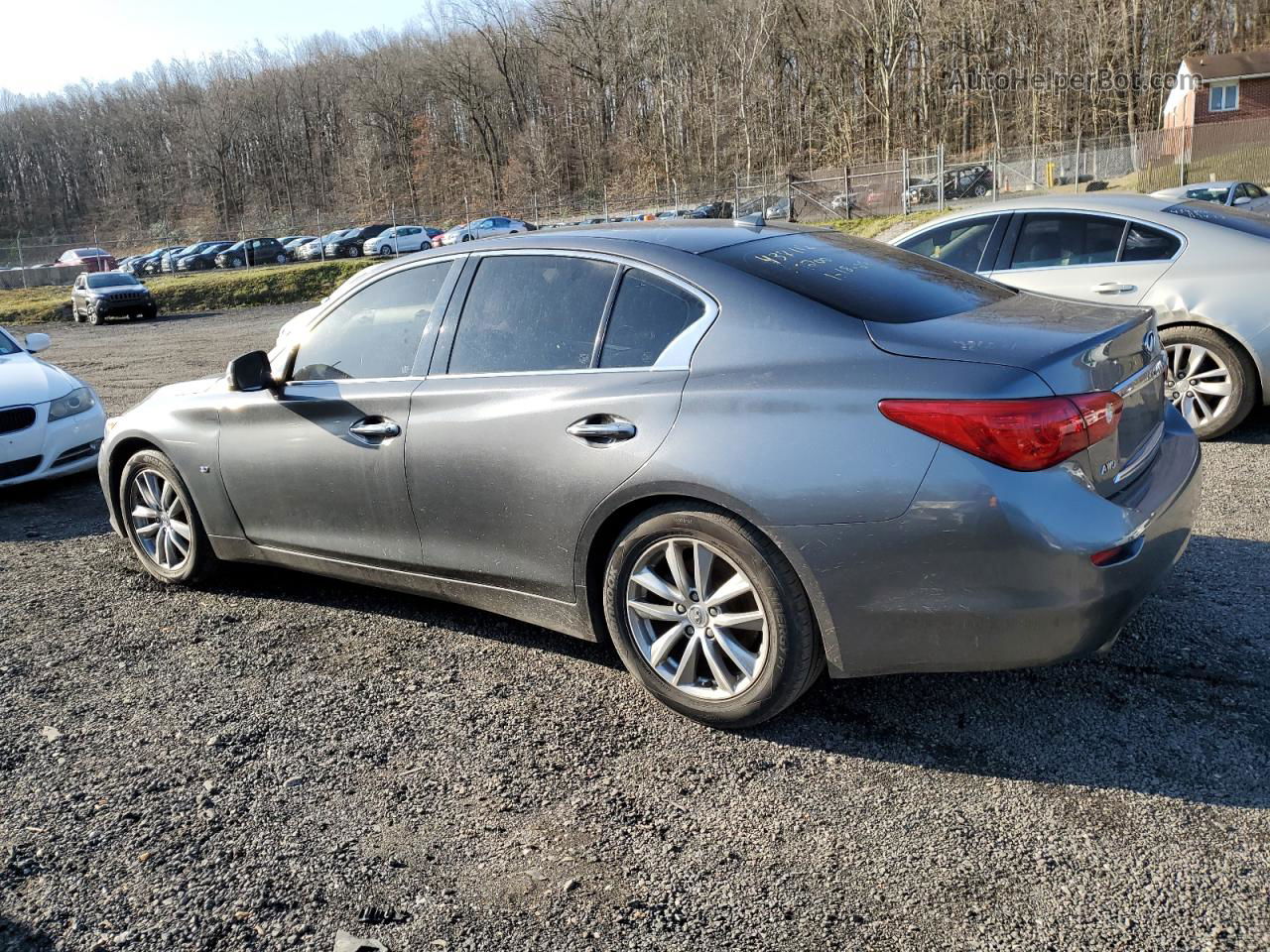 2014 Infiniti Q50 Base Gray vin: JN1BV7AR4EM689141