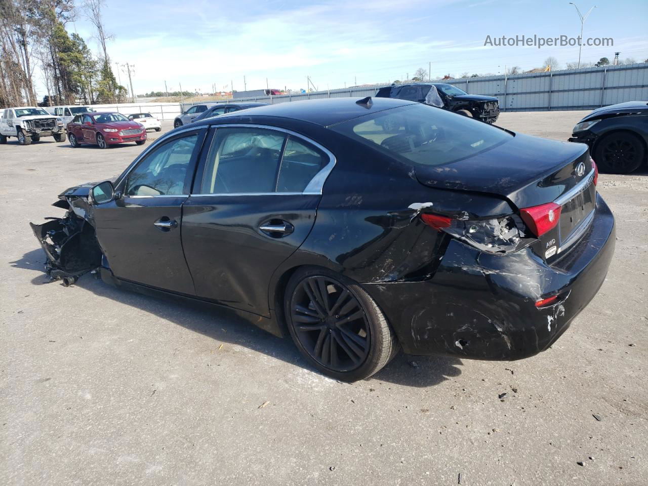 2014 Infiniti Q50 Base Black vin: JN1BV7AR4EM692122