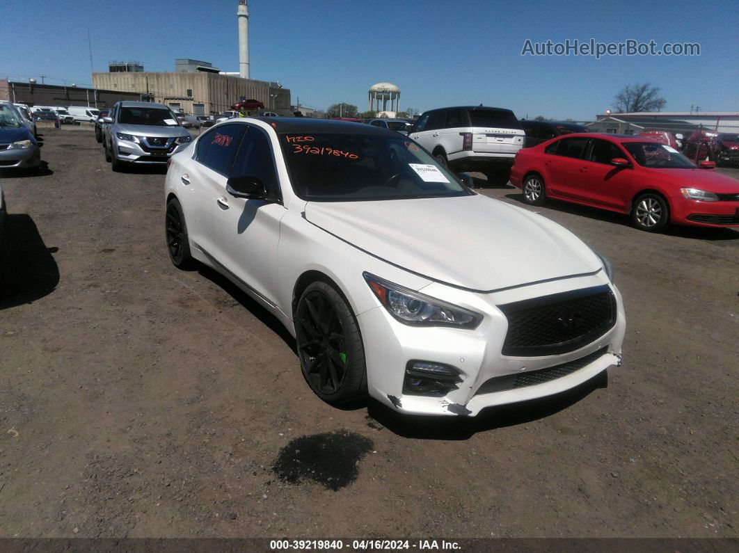 2014 Infiniti Q50 Sport White vin: JN1BV7AR4EM693593