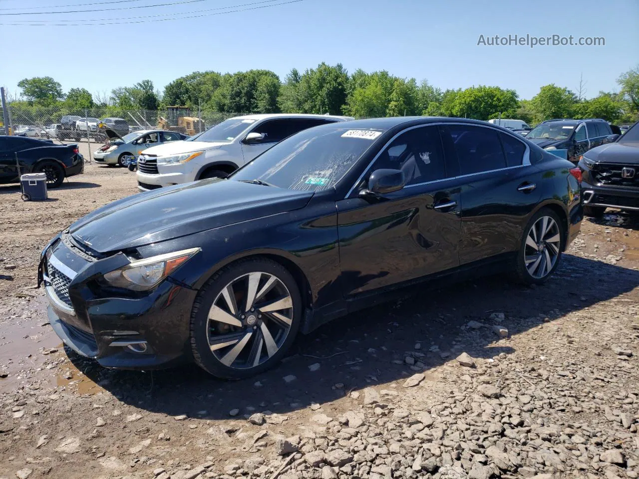 2014 Infiniti Q50 Base Black vin: JN1BV7AR4EM693691