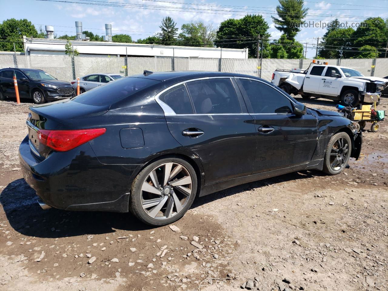 2014 Infiniti Q50 Base Black vin: JN1BV7AR4EM693691