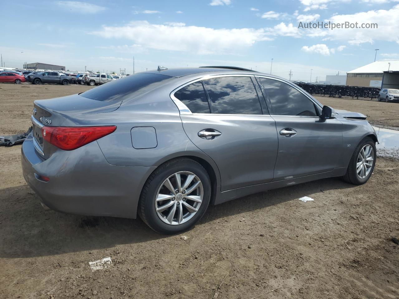 2014 Infiniti Q50 Base Gray vin: JN1BV7AR4EM703166