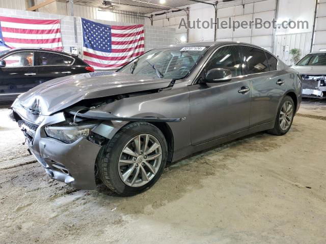 2014 Infiniti Q50 Base Gray vin: JN1BV7AR4EM703782