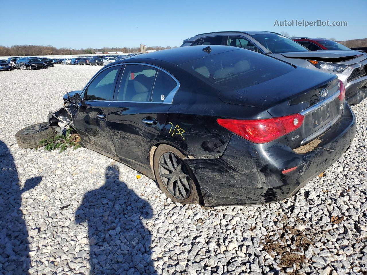 2014 Infiniti Q50 Base Black vin: JN1BV7AR4EM705967