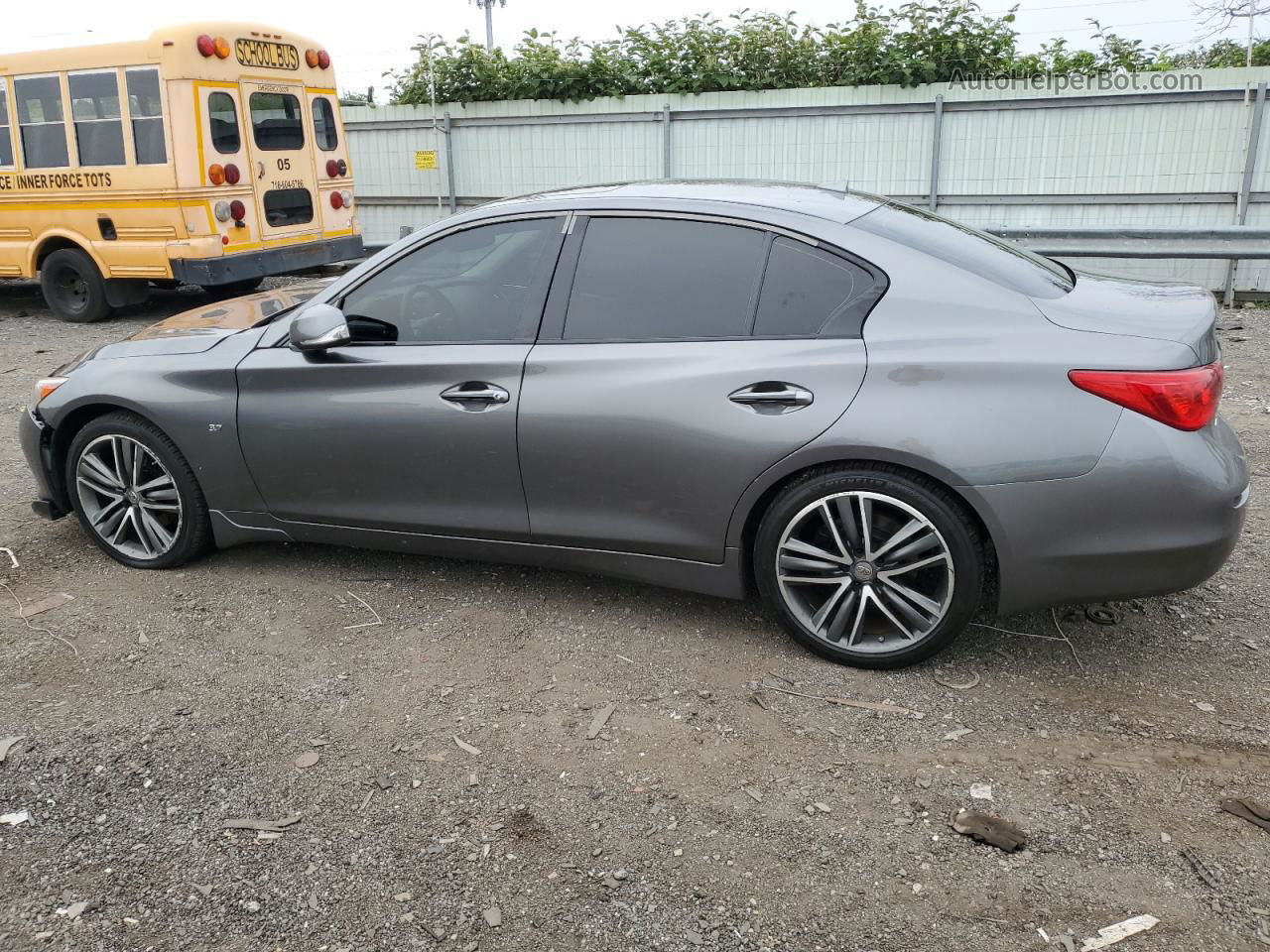 2015 Infiniti Q50 Base Gray vin: JN1BV7AR4FM392081