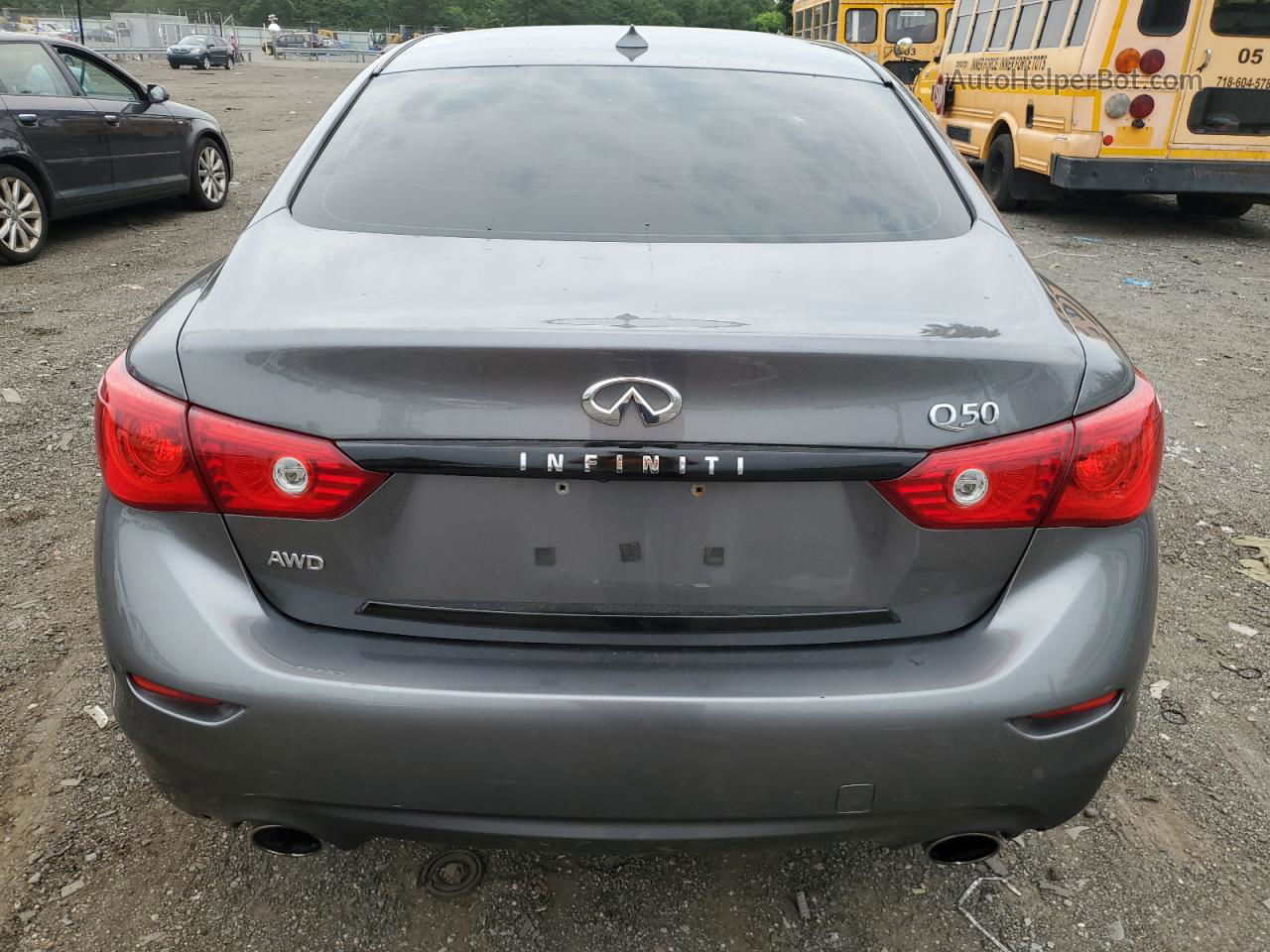 2015 Infiniti Q50 Base Gray vin: JN1BV7AR4FM392081