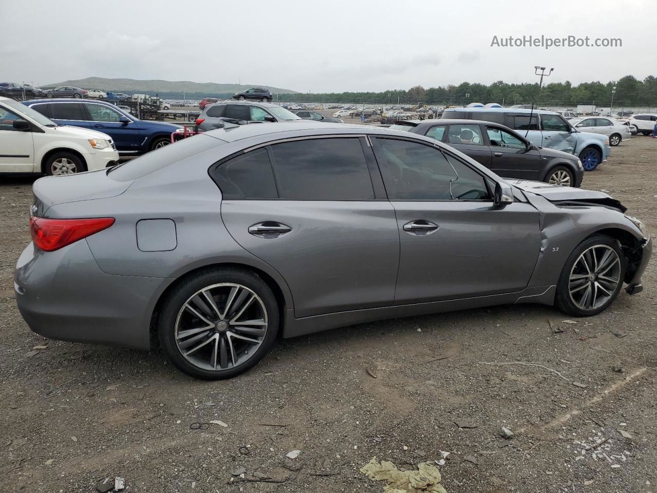 2015 Infiniti Q50 Base Gray vin: JN1BV7AR4FM392081