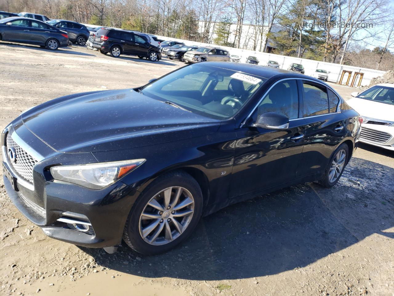 2015 Infiniti Q50 Base Black vin: JN1BV7AR4FM399368