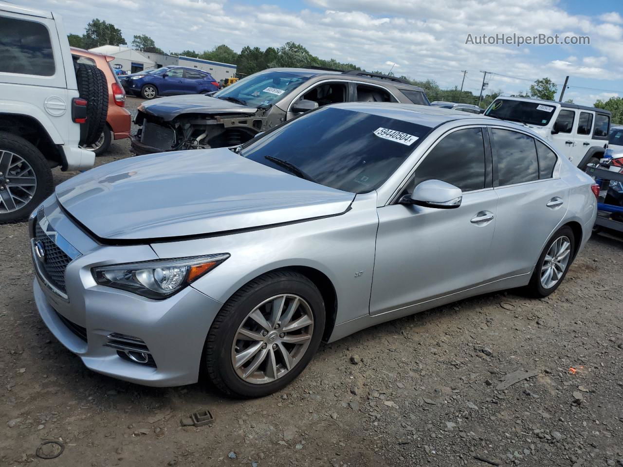 2015 Infiniti Q50 Base Silver vin: JN1BV7AR4FM400132