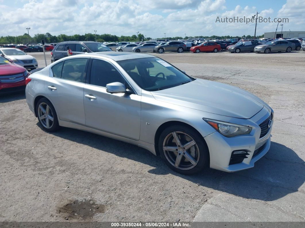 2015 Infiniti Q50 Sport Silver vin: JN1BV7AR4FM400244