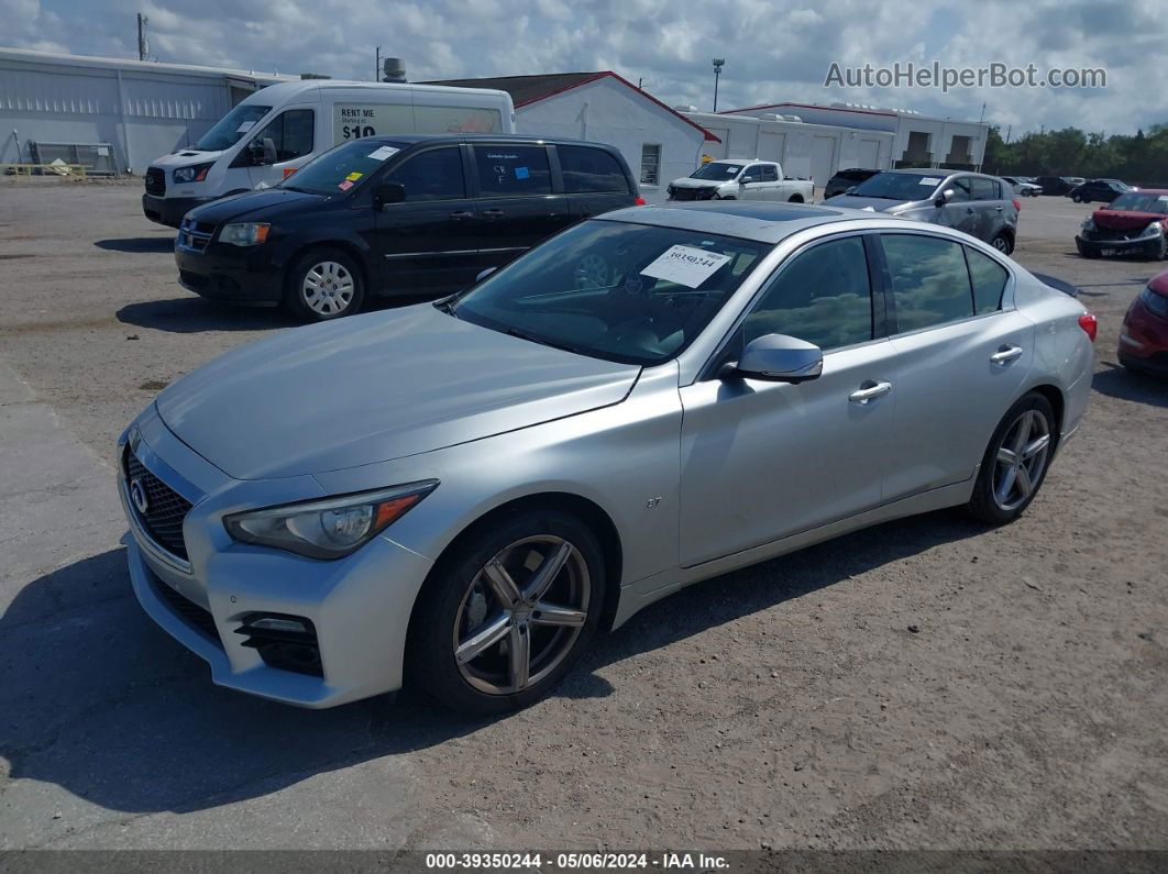 2015 Infiniti Q50 Sport Silver vin: JN1BV7AR4FM400244