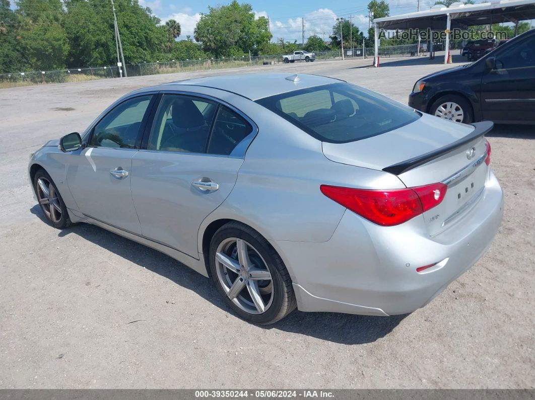 2015 Infiniti Q50 Sport Silver vin: JN1BV7AR4FM400244