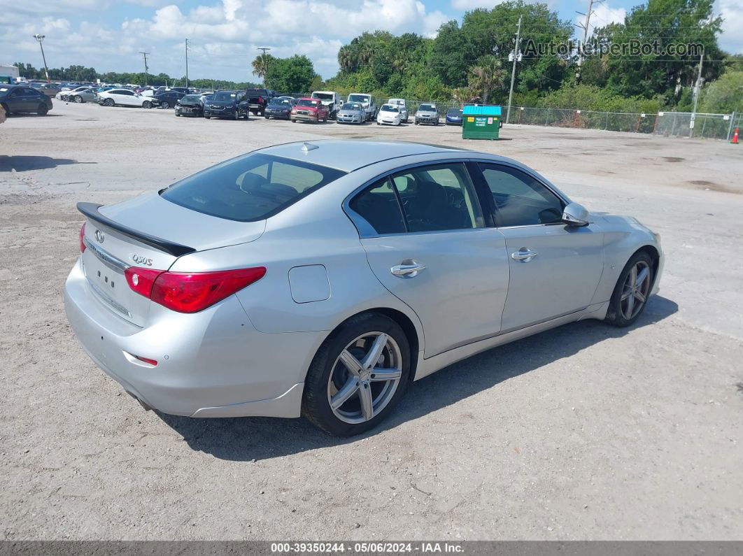 2015 Infiniti Q50 Sport Silver vin: JN1BV7AR4FM400244