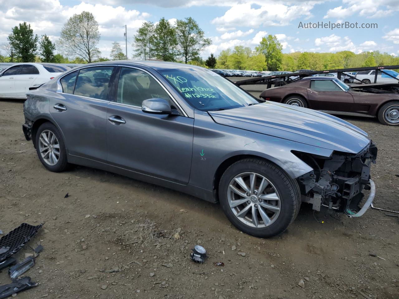 2015 Infiniti Q50 Base Серый vin: JN1BV7AR4FM401832