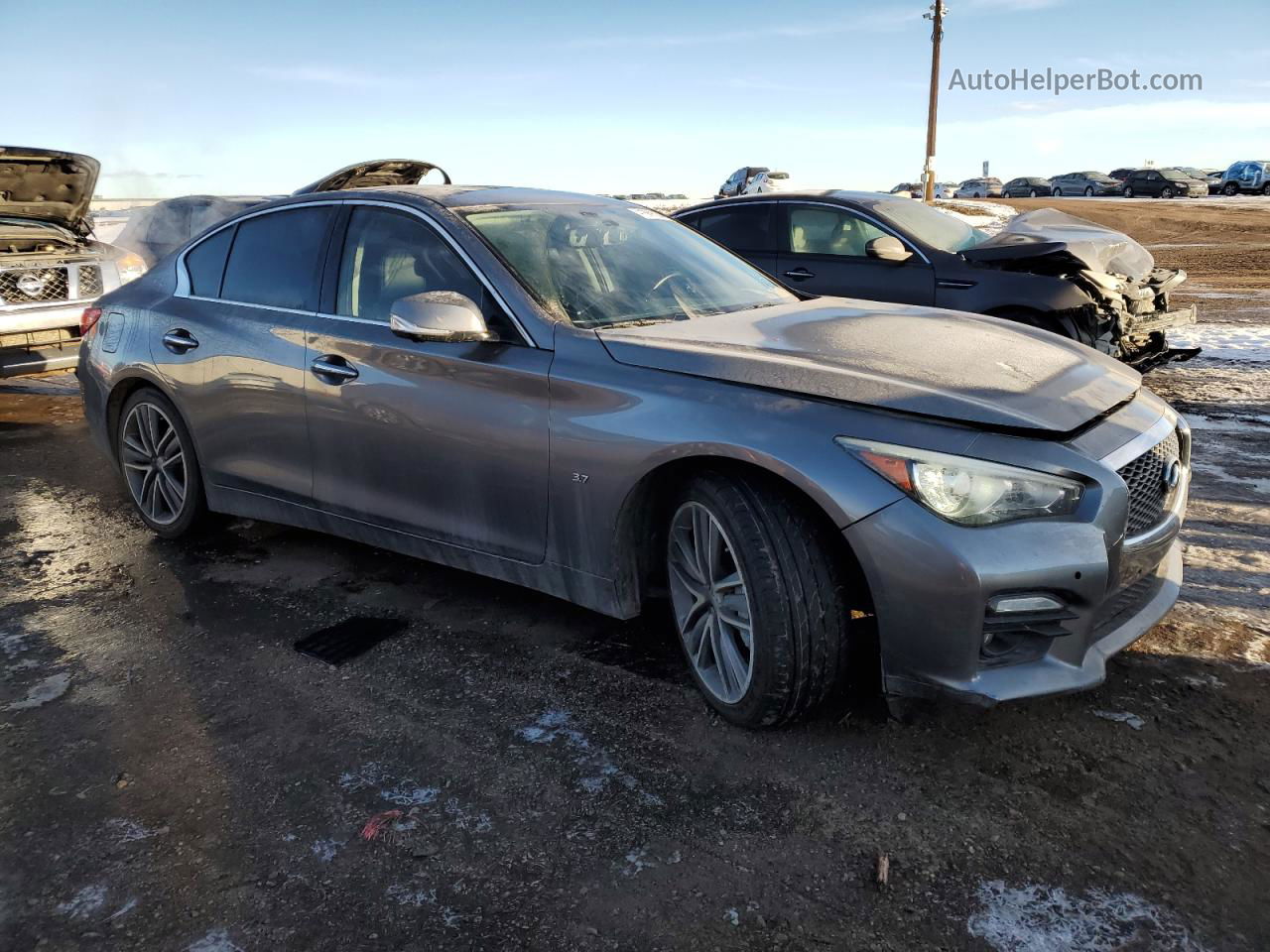 2015 Infiniti Q50 Base Серый vin: JN1BV7AR4FM403936