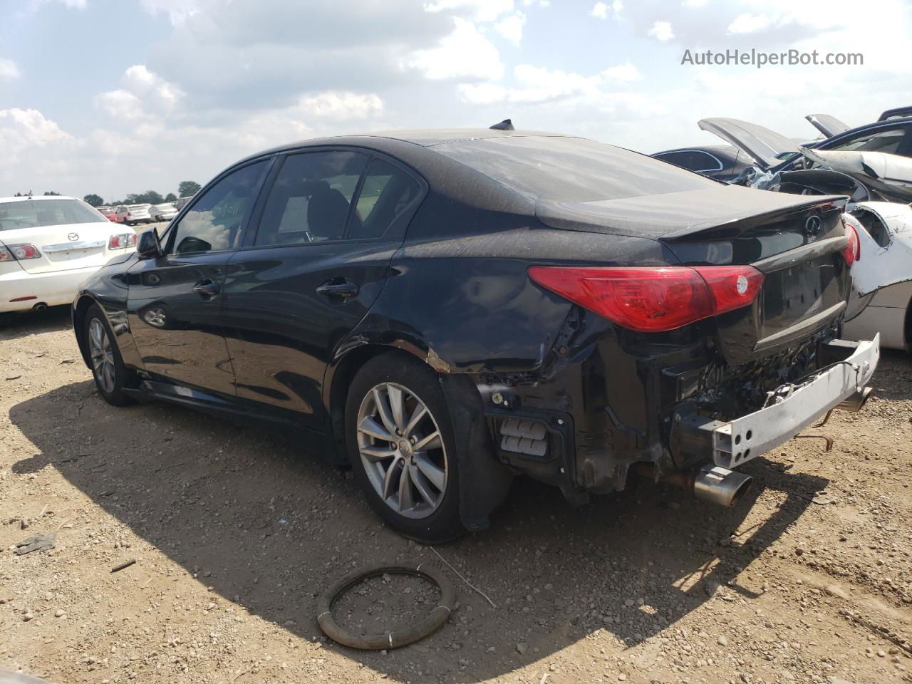 2015 Infiniti Q50 Base Black vin: JN1BV7AR4FM405671