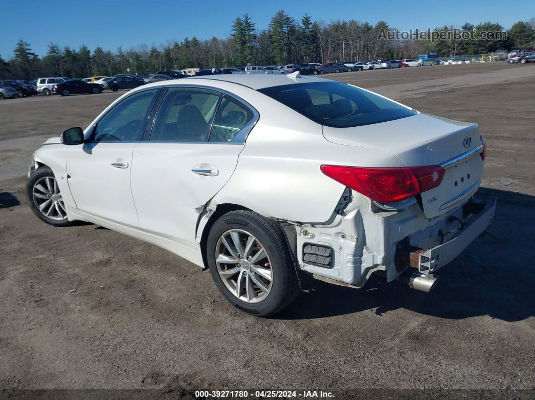 2015 Infiniti Q50 Premium White vin: JN1BV7AR4FM410868