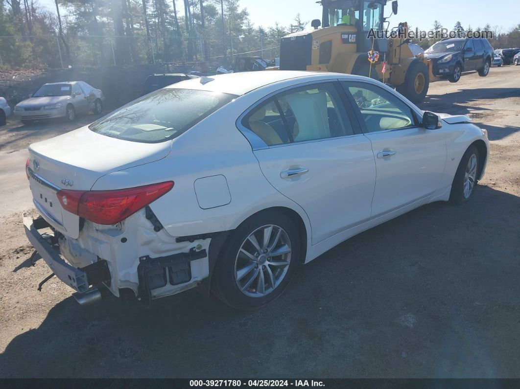 2015 Infiniti Q50 Premium White vin: JN1BV7AR4FM410868