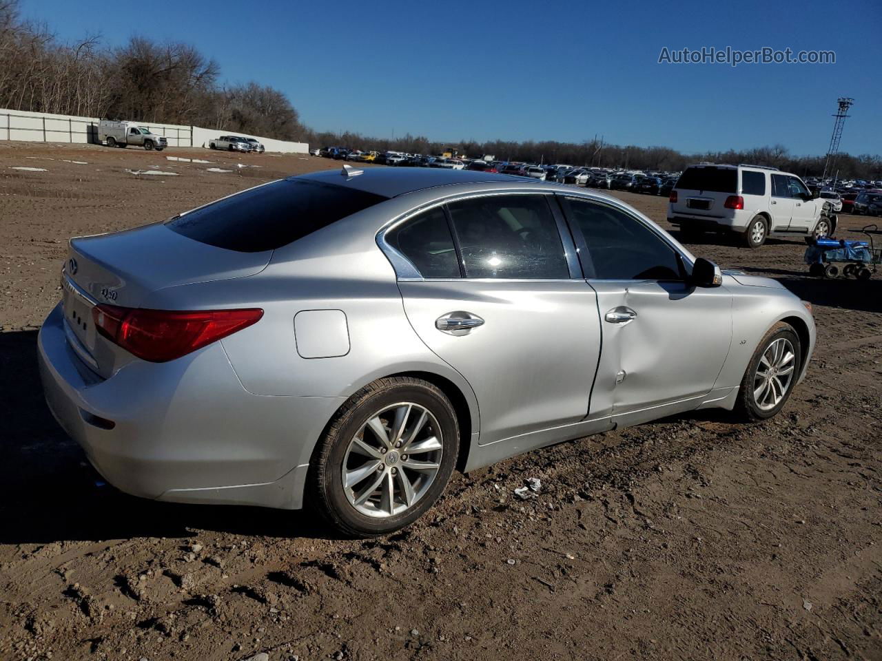 2015 Infiniti Q50 Base Silver vin: JN1BV7AR4FM411633