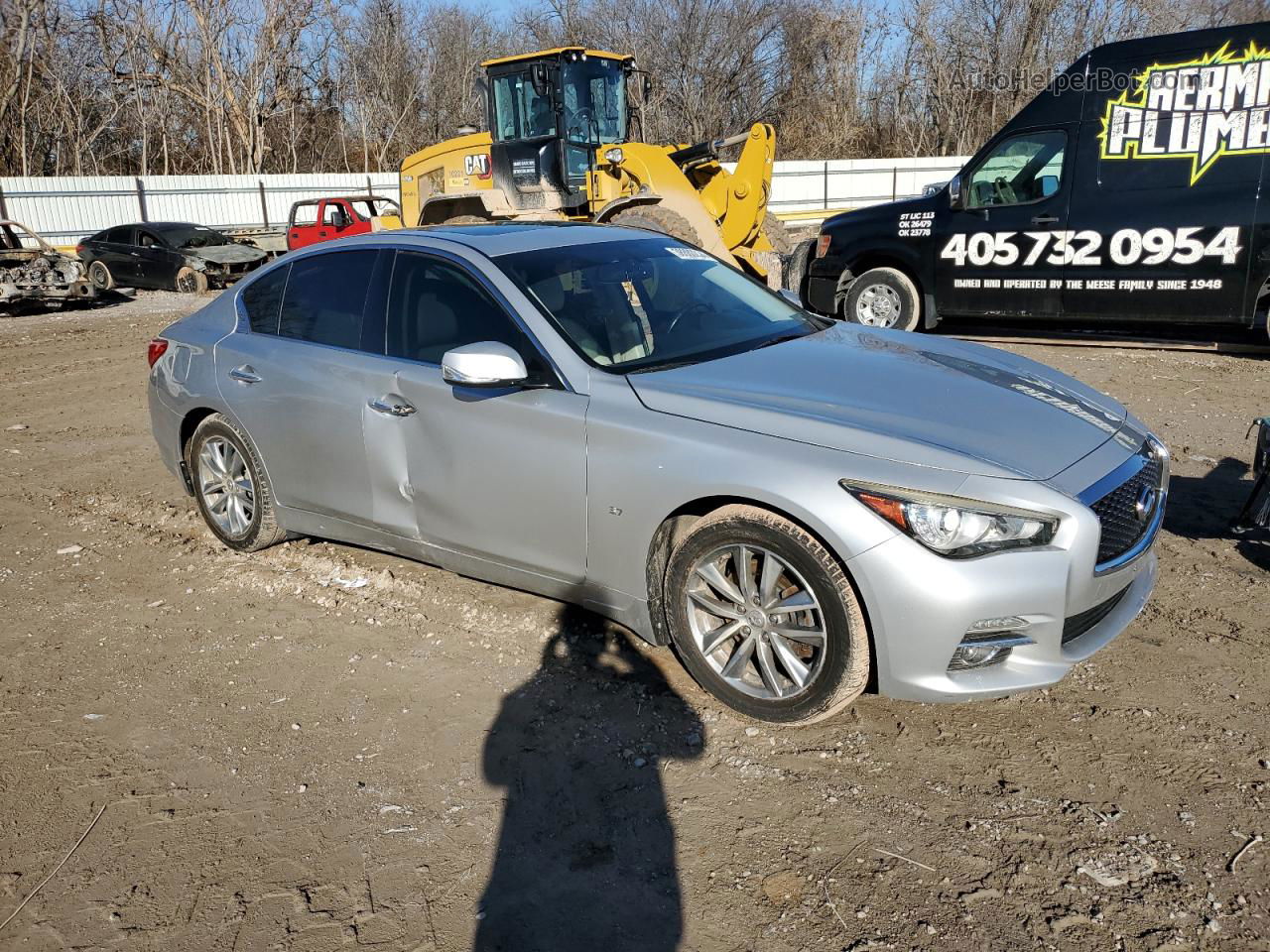 2015 Infiniti Q50 Base Silver vin: JN1BV7AR4FM411633