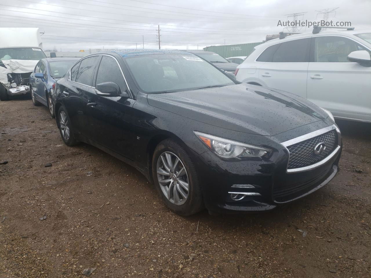 2015 Infiniti Q50 Base Черный vin: JN1BV7AR4FM415097