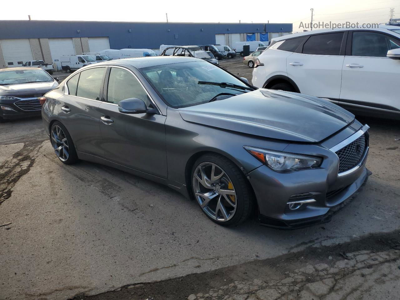 2015 Infiniti Q50 Base Gray vin: JN1BV7AR4FM420915