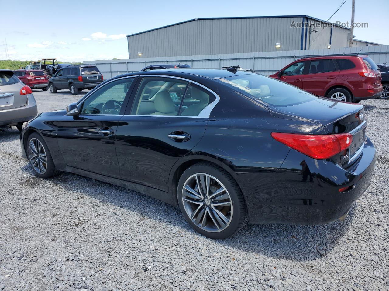 2014 Infiniti Q50 Base Black vin: JN1BV7AR5EM682487