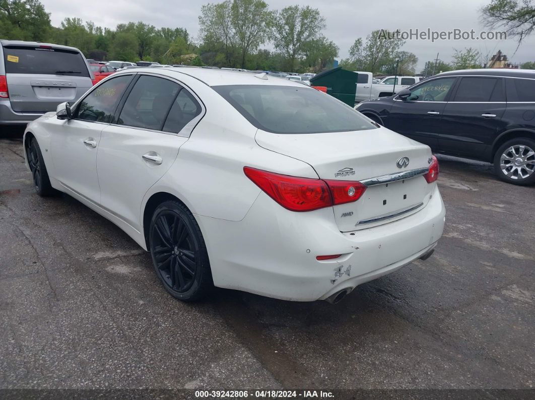 2014 Infiniti Q50 Sport White vin: JN1BV7AR5EM683526