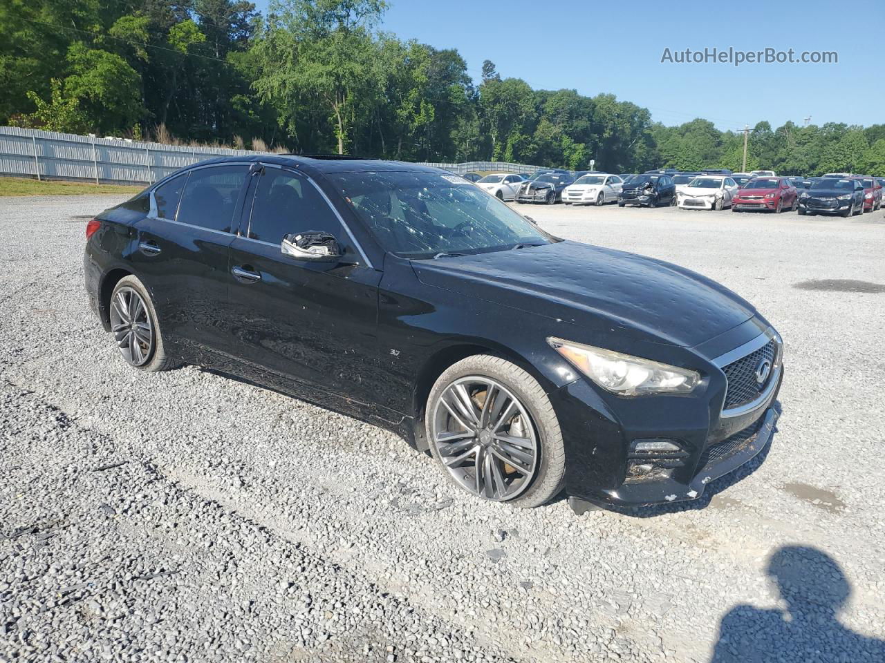 2014 Infiniti Q50 Base Черный vin: JN1BV7AR5EM684949