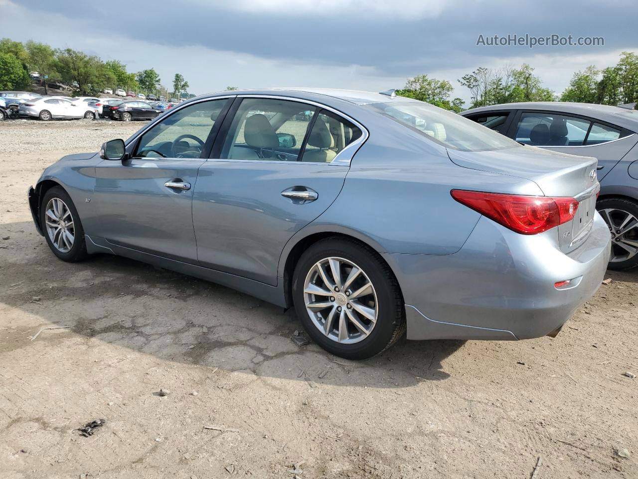 2014 Infiniti Q50 Base Blue vin: JN1BV7AR5EM685325