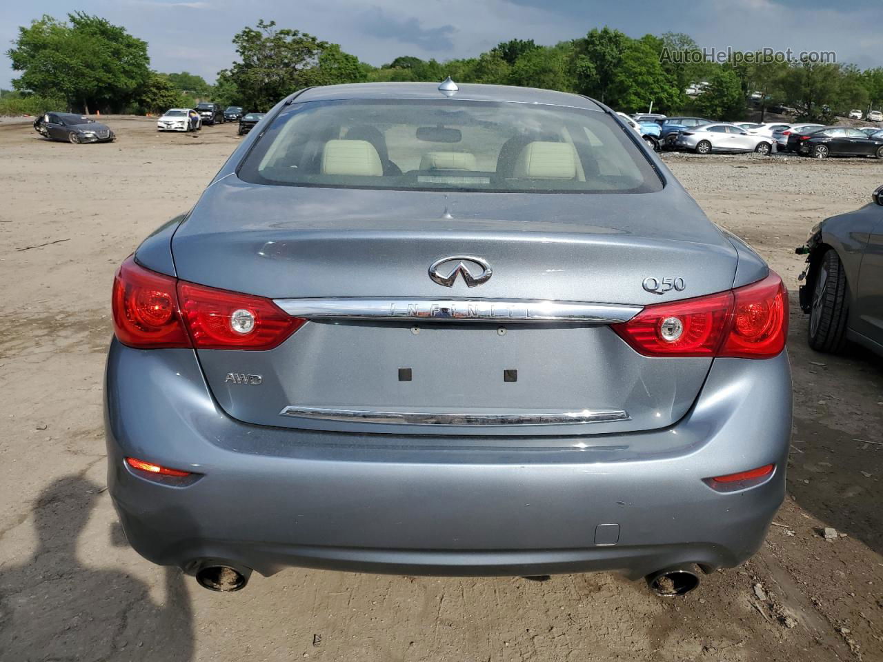 2014 Infiniti Q50 Base Blue vin: JN1BV7AR5EM685325