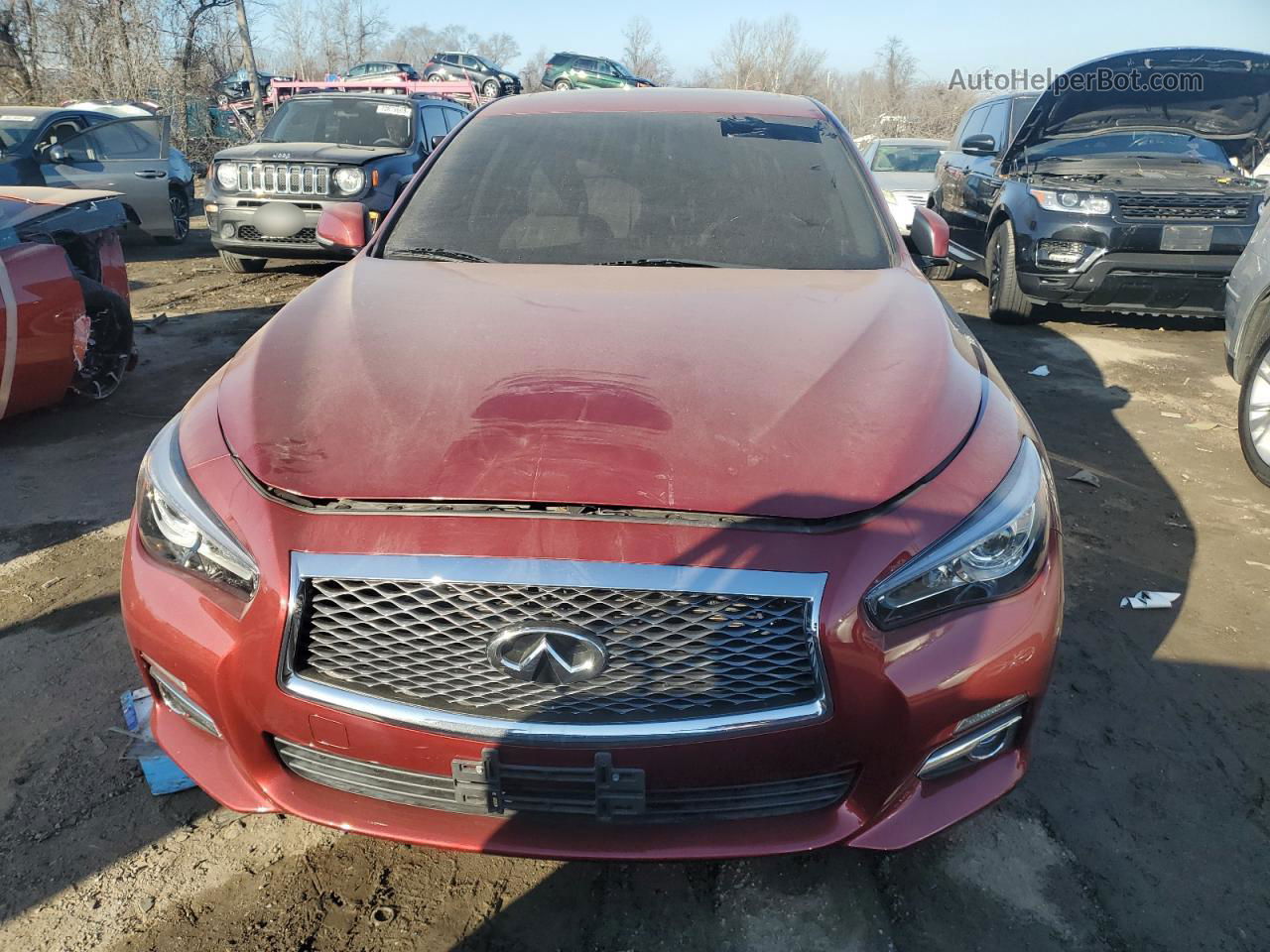 2014 Infiniti Q50 Base Бордовый vin: JN1BV7AR5EM685969