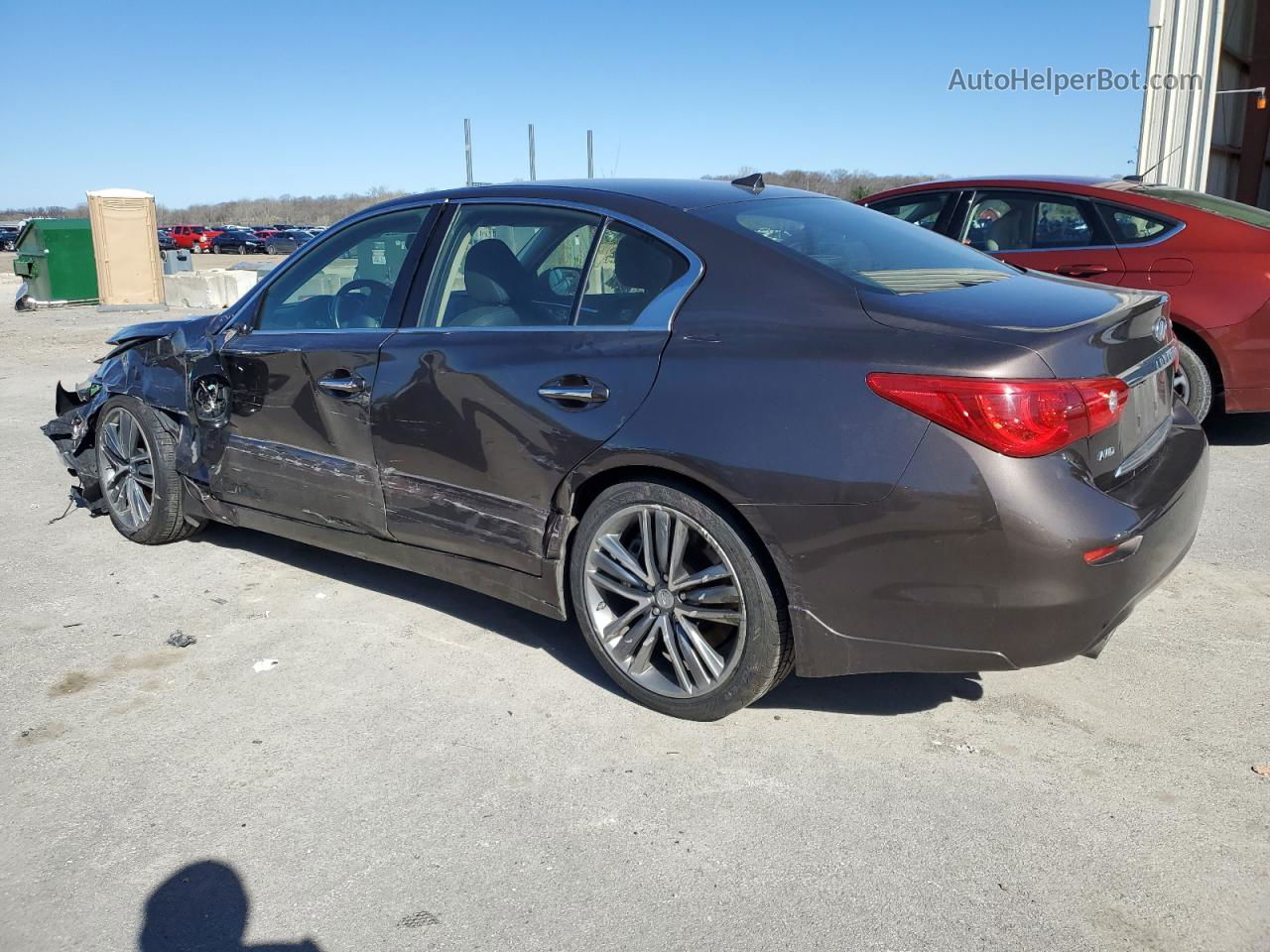 2014 Infiniti Q50 Base Brown vin: JN1BV7AR5EM686975