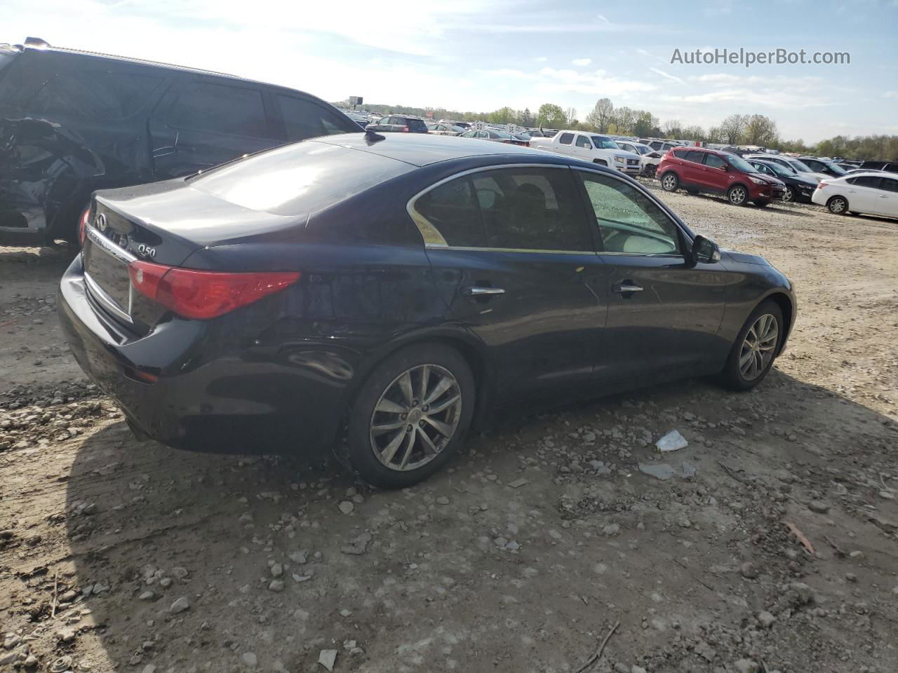 2014 Infiniti Q50 Base Black vin: JN1BV7AR5EM689200