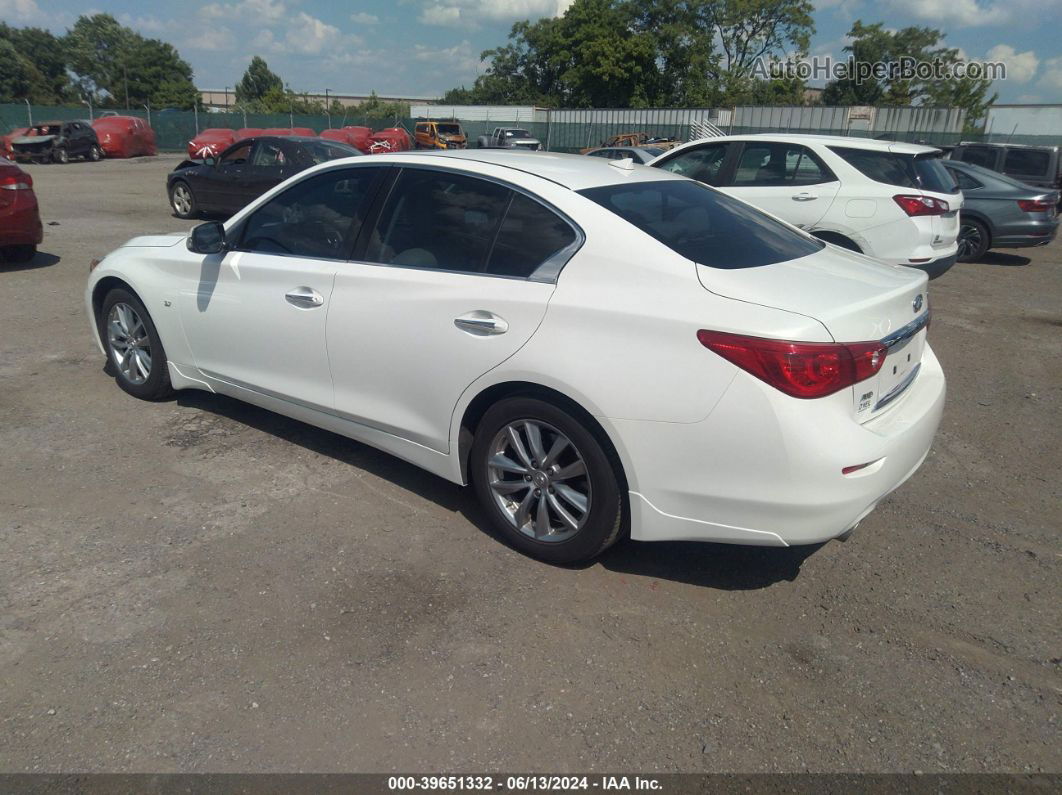 2014 Infiniti Q50 Premium White vin: JN1BV7AR5EM692873