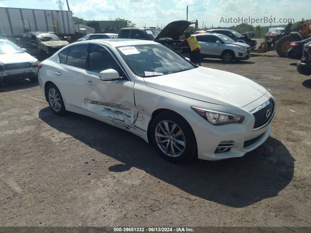 2014 Infiniti Q50 Premium White vin: JN1BV7AR5EM692873