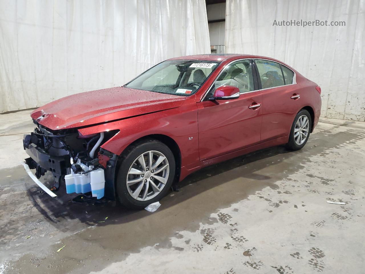 2014 Infiniti Q50 Base Red vin: JN1BV7AR5EM695479