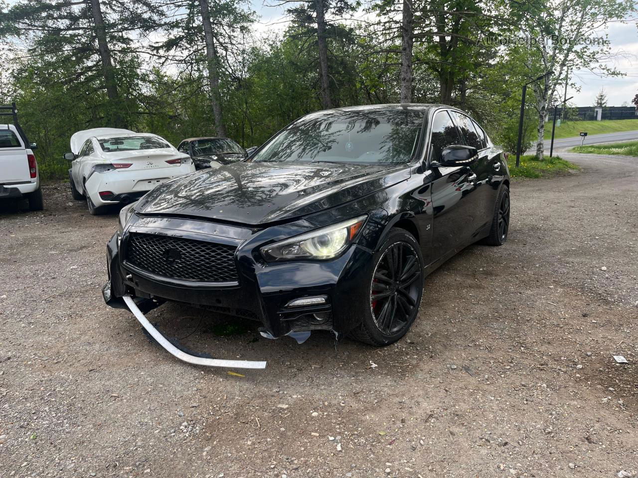 2015 Infiniti Q50 Base Черный vin: JN1BV7AR5FM390338