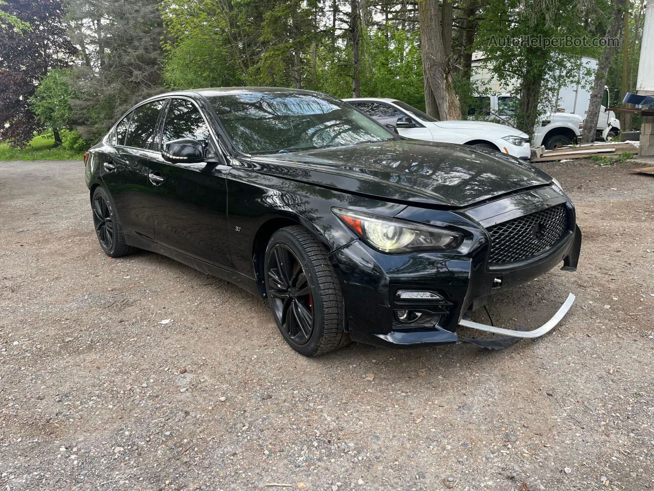 2015 Infiniti Q50 Base Black vin: JN1BV7AR5FM390338