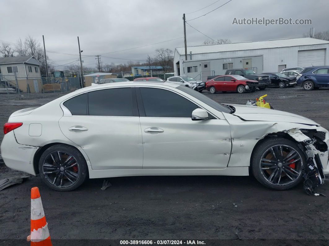 2015 Infiniti Q50 Sport White vin: JN1BV7AR5FM396057